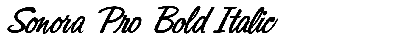 Sonora Pro Bold Italic